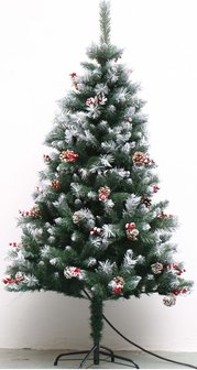 Premfy Kunstkerstboom 150 cm besjes en sneeuw
